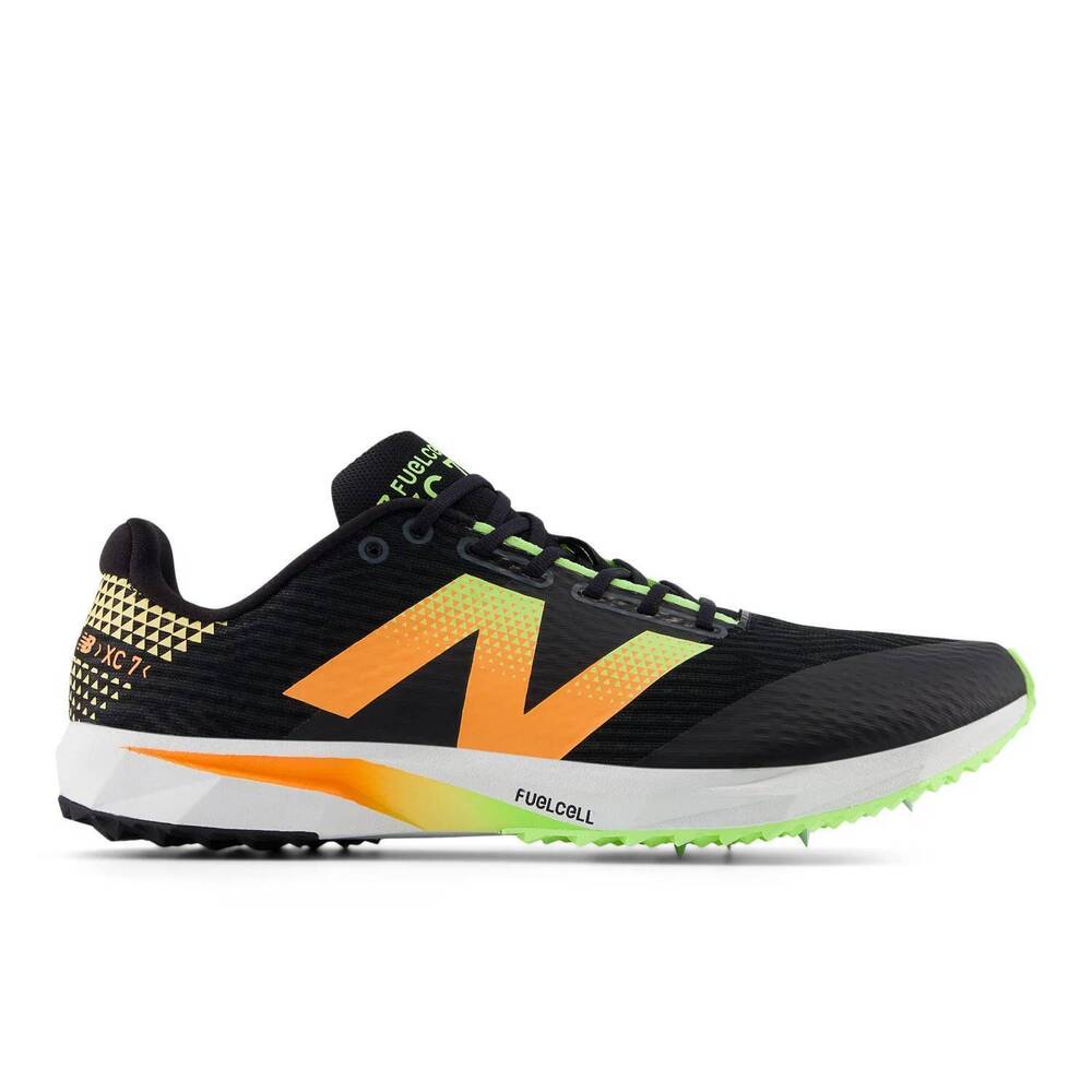 NEW NEW BALANCE unisex fuelcell xc7 v5 running shoes in black/green